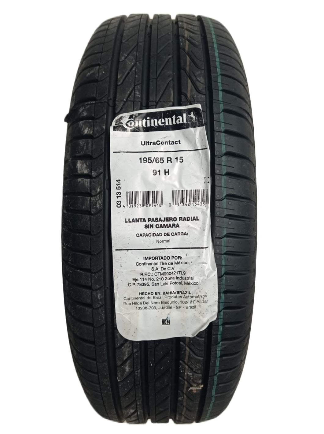 195/65R15 CONTINENTAL ULTRACONTACT 91H