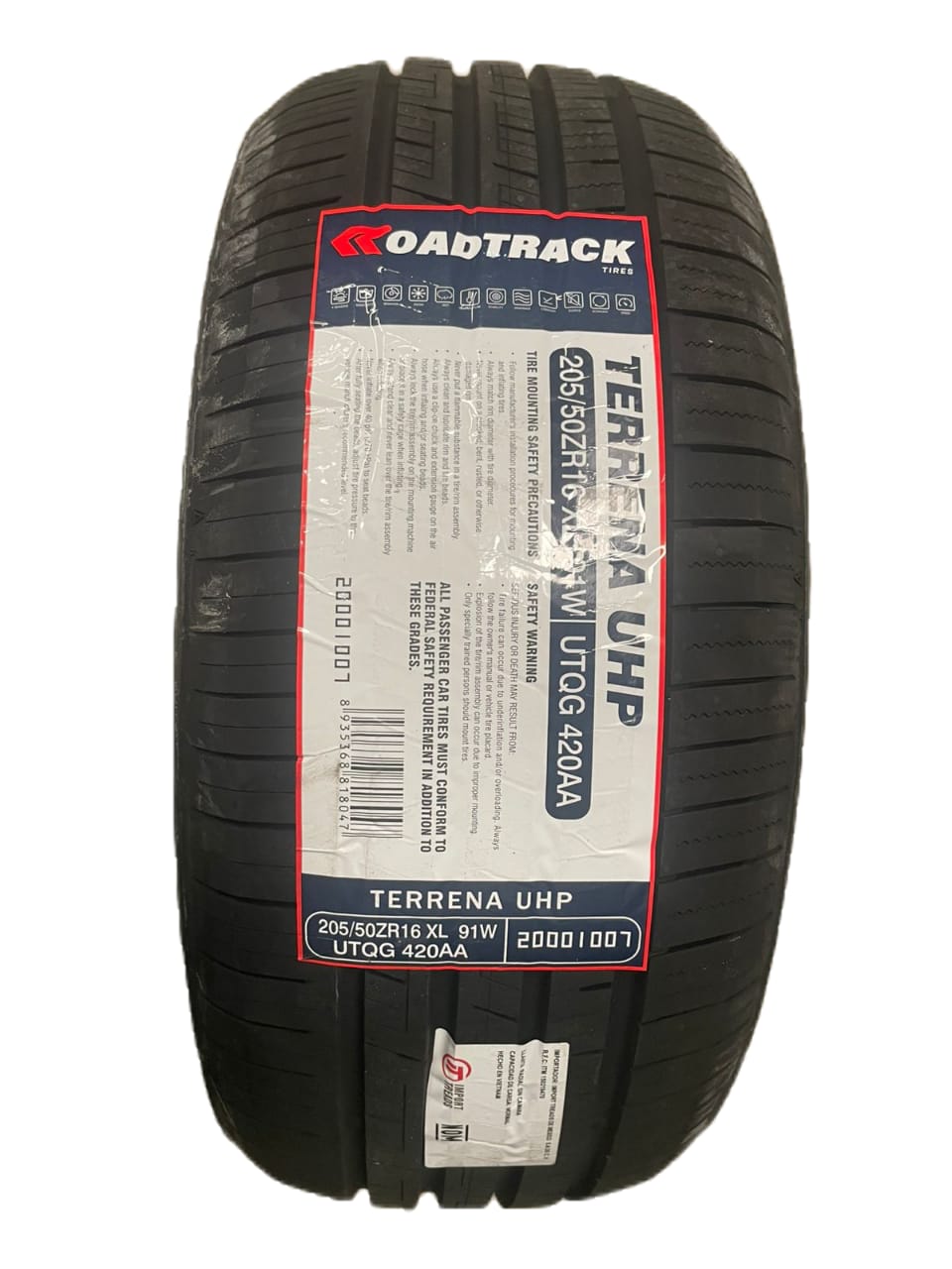 205/50R16 ROADTRACK TERRENA UHP 91V