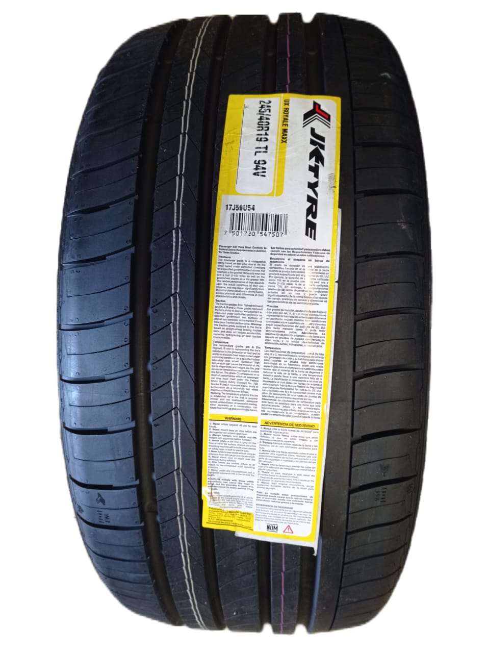 245/40R19 JKTYRE TORNEL UX ROYALE MAXXAUTO 94V XXXX